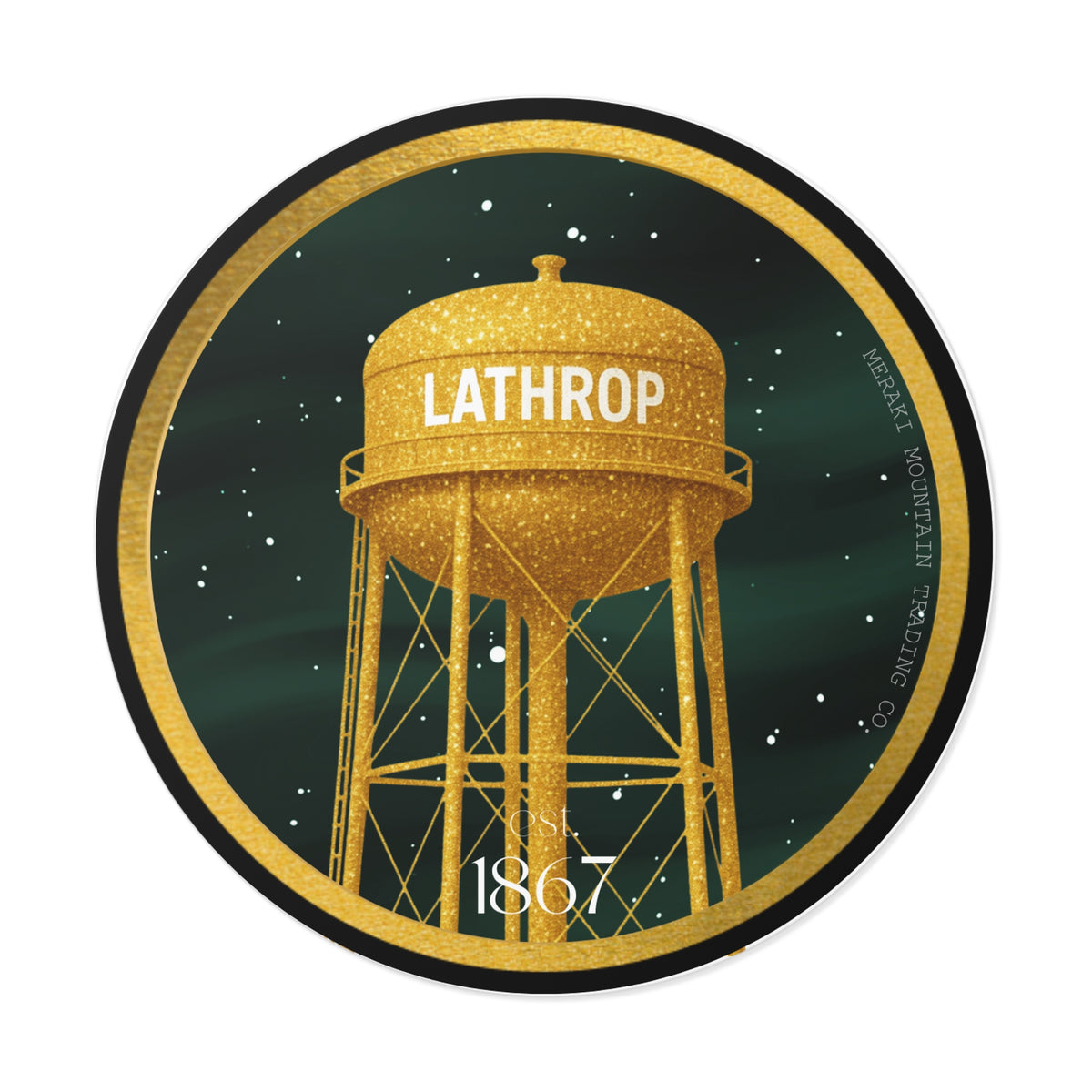Lathrop Under the Stars Vinyl Sticker