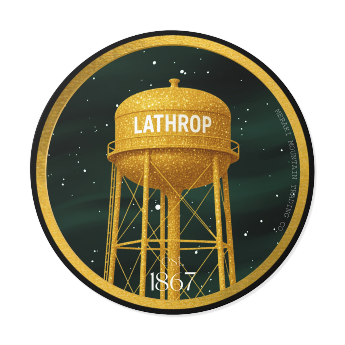 Lathrop Under the Stars Vinyl Sticker