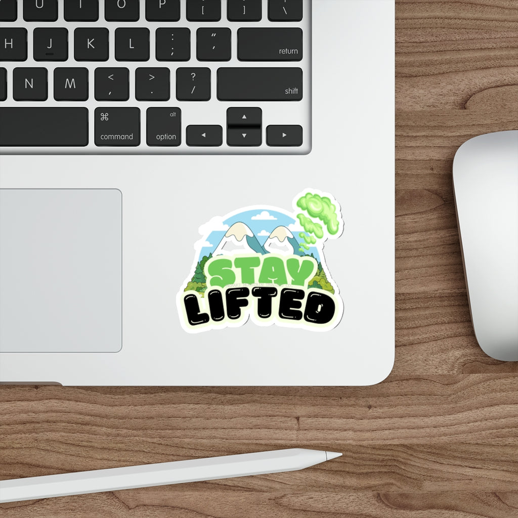 Stay Lifted Mountain Die-Cut Sticker