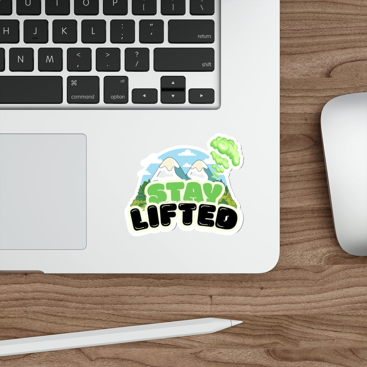 Stay Lifted Mountain Die-Cut Sticker