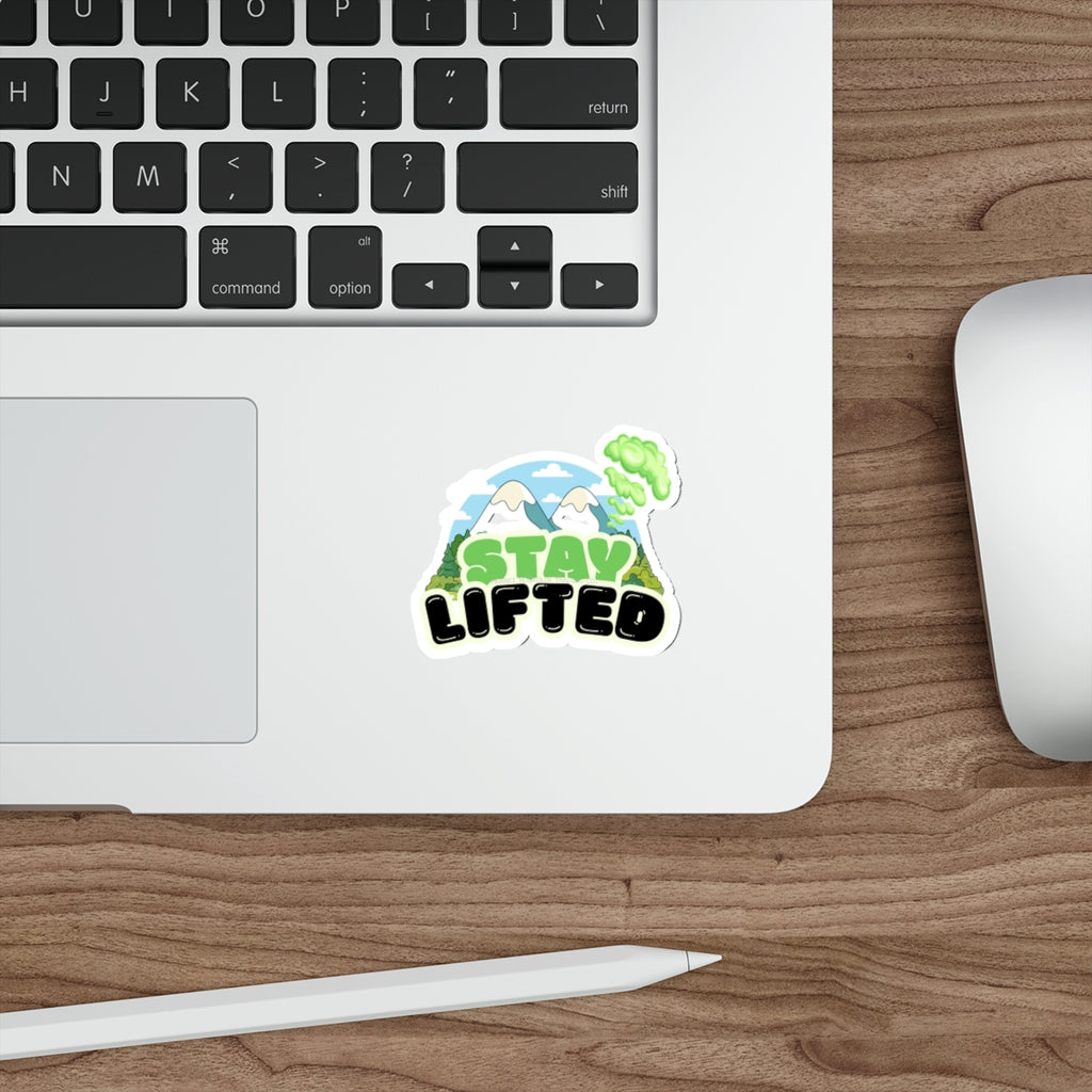 Stay Lifted Mountain Die-Cut Sticker