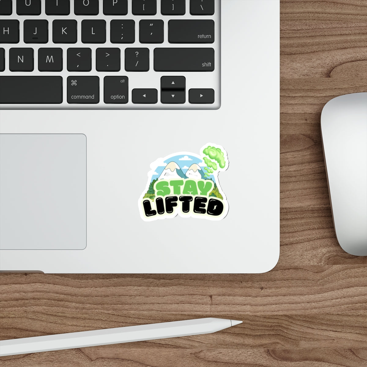 Stay Lifted Mountain Die-Cut Sticker