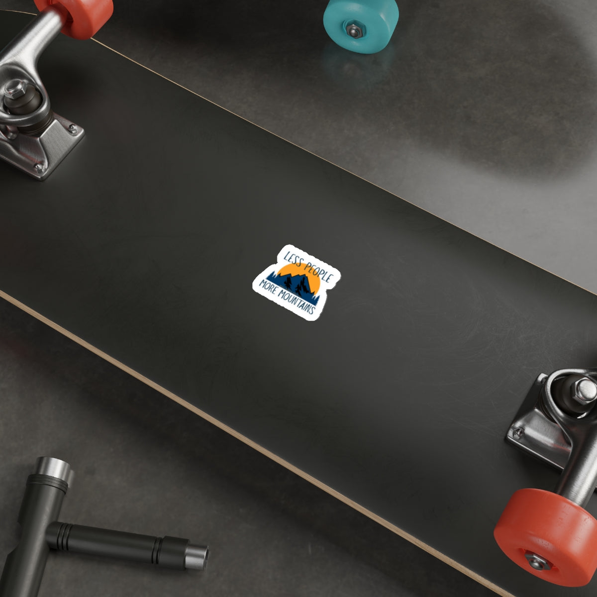Less People, More Mountains Die-Cut Sticker