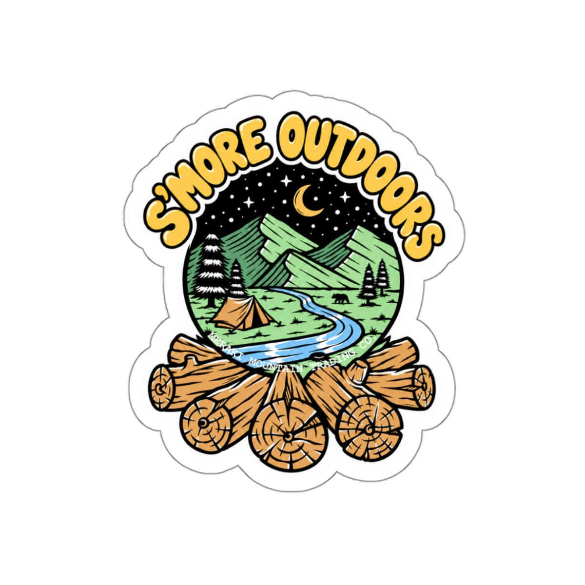 S'More Outdoors Die-Cut Sticker