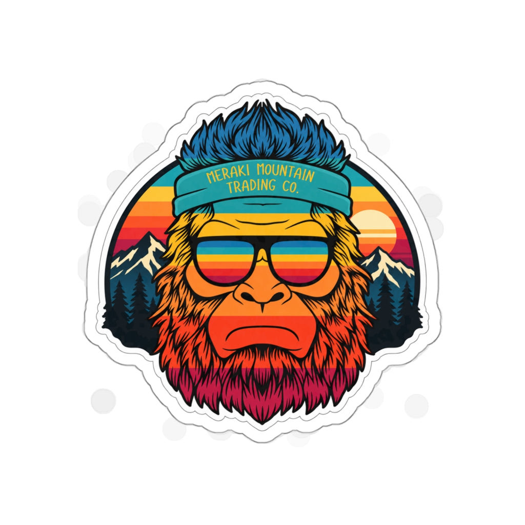 Retro Bigfoot Die-Cut Sticker
