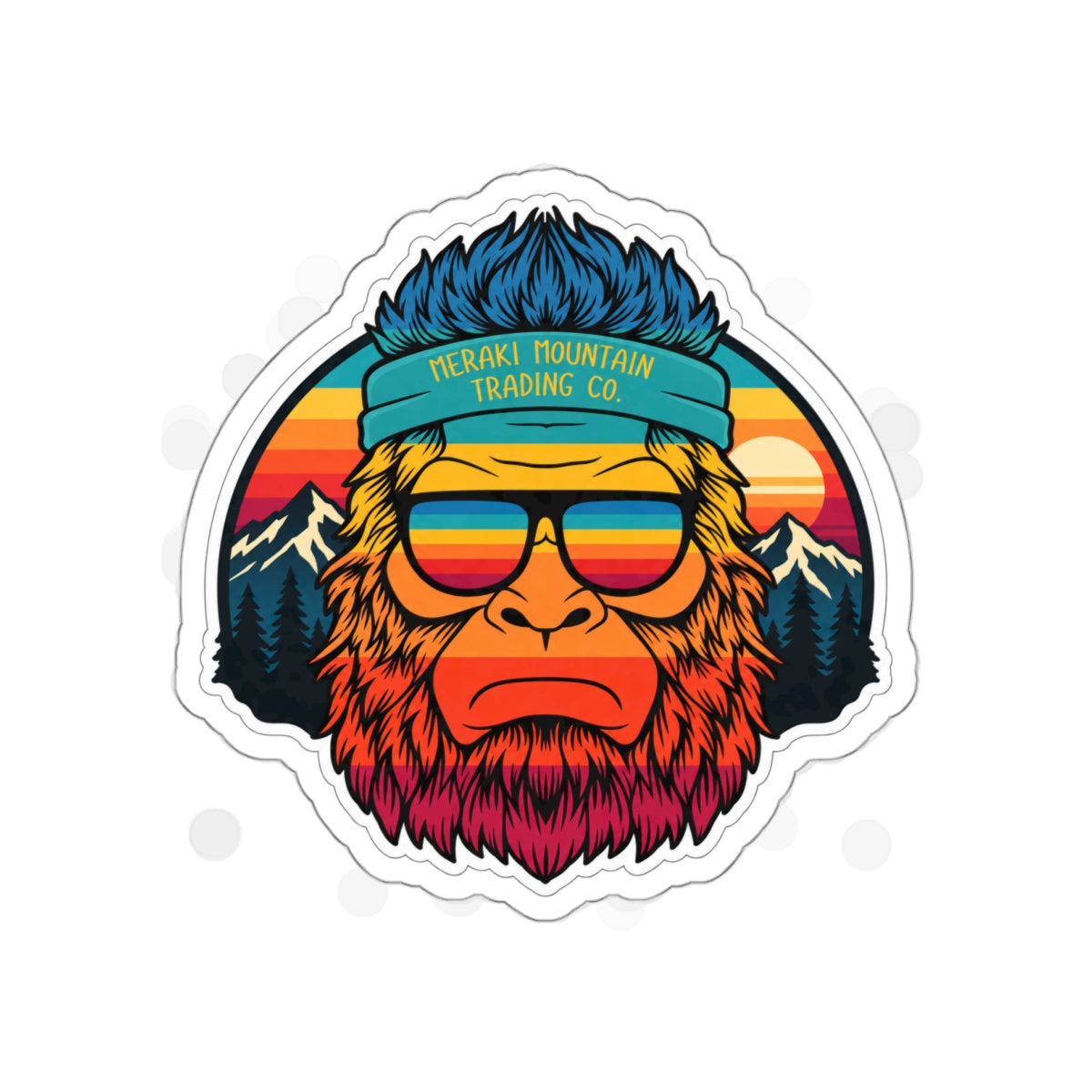 Retro Bigfoot Die-Cut Sticker