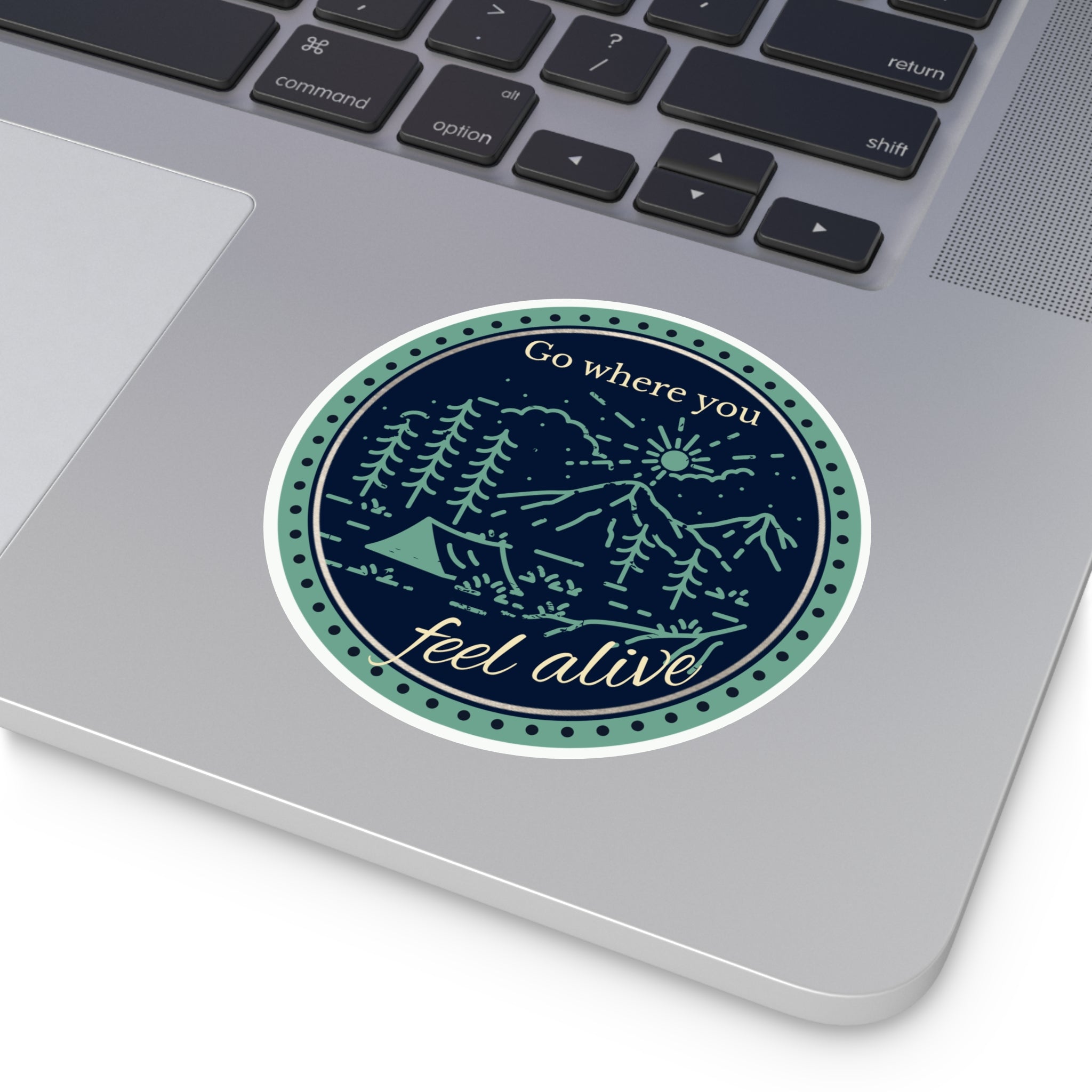 Go Where You Feel Alive Round Vinyl Sticker