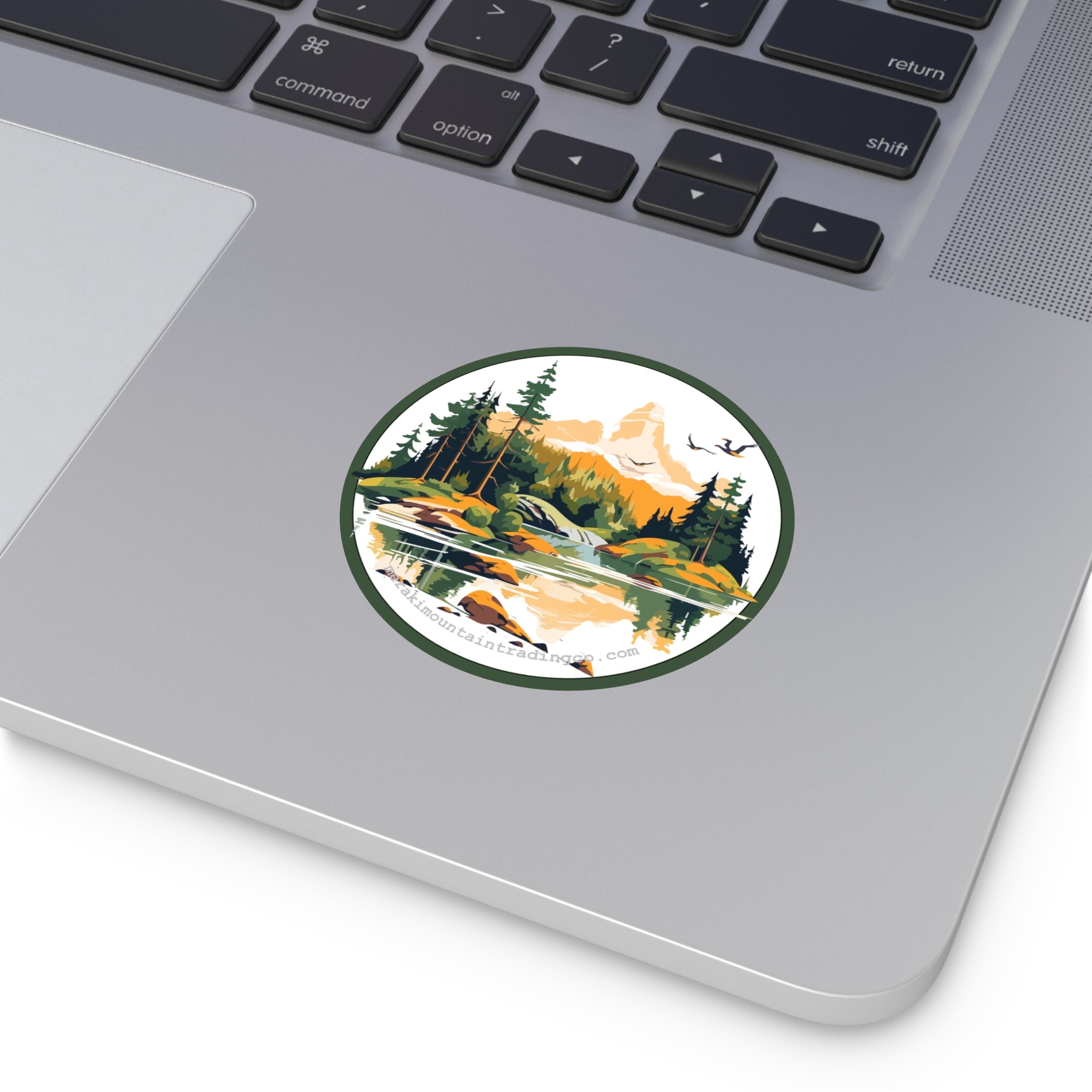 Where the Mountains Meet the Water Vinyl Sticker