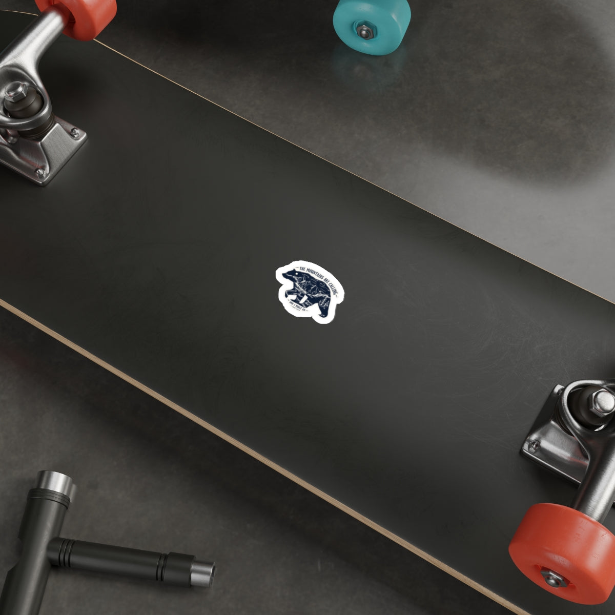 The Mountains Are Calling Bear Die-Cut Sticker