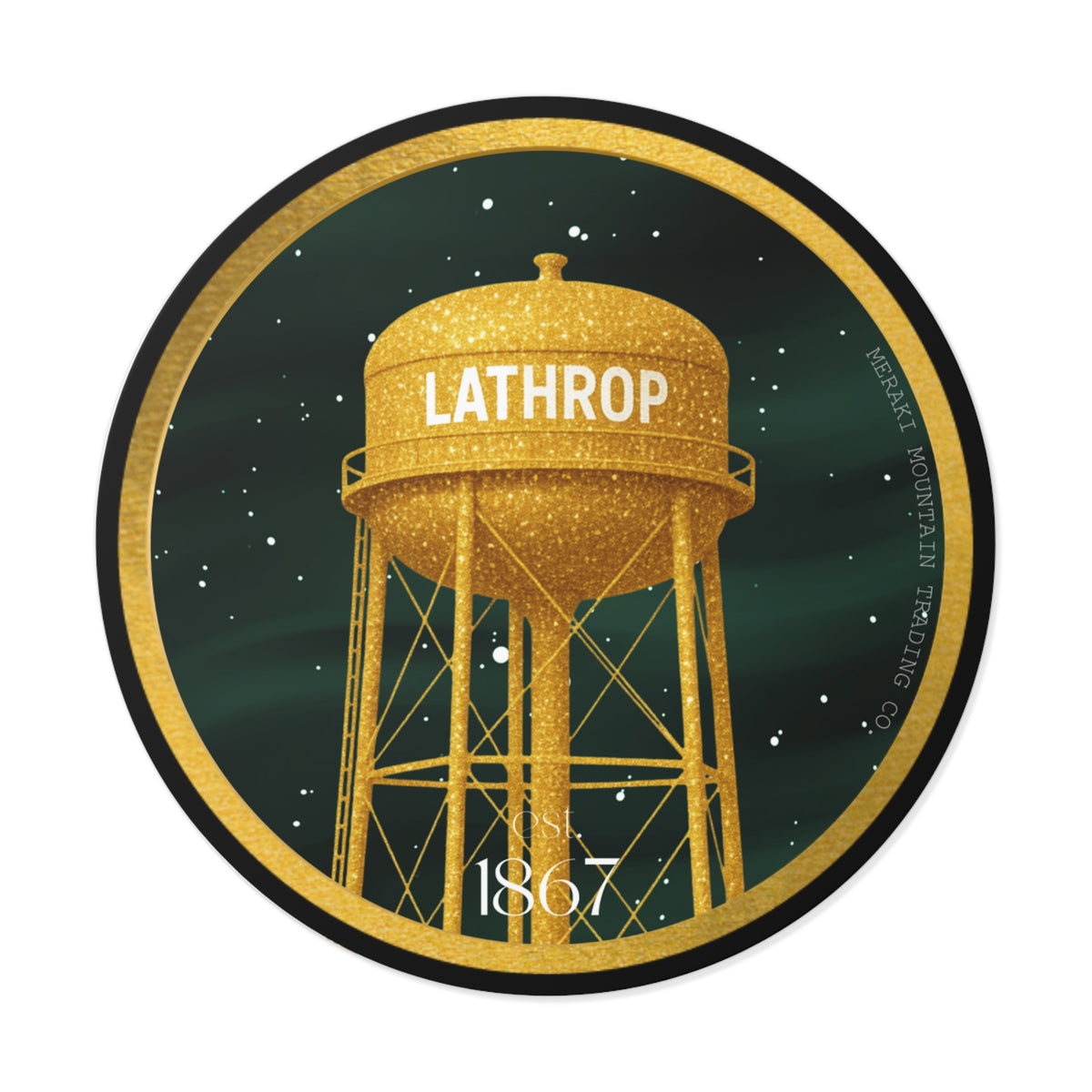 Lathrop Under the Stars Vinyl Sticker