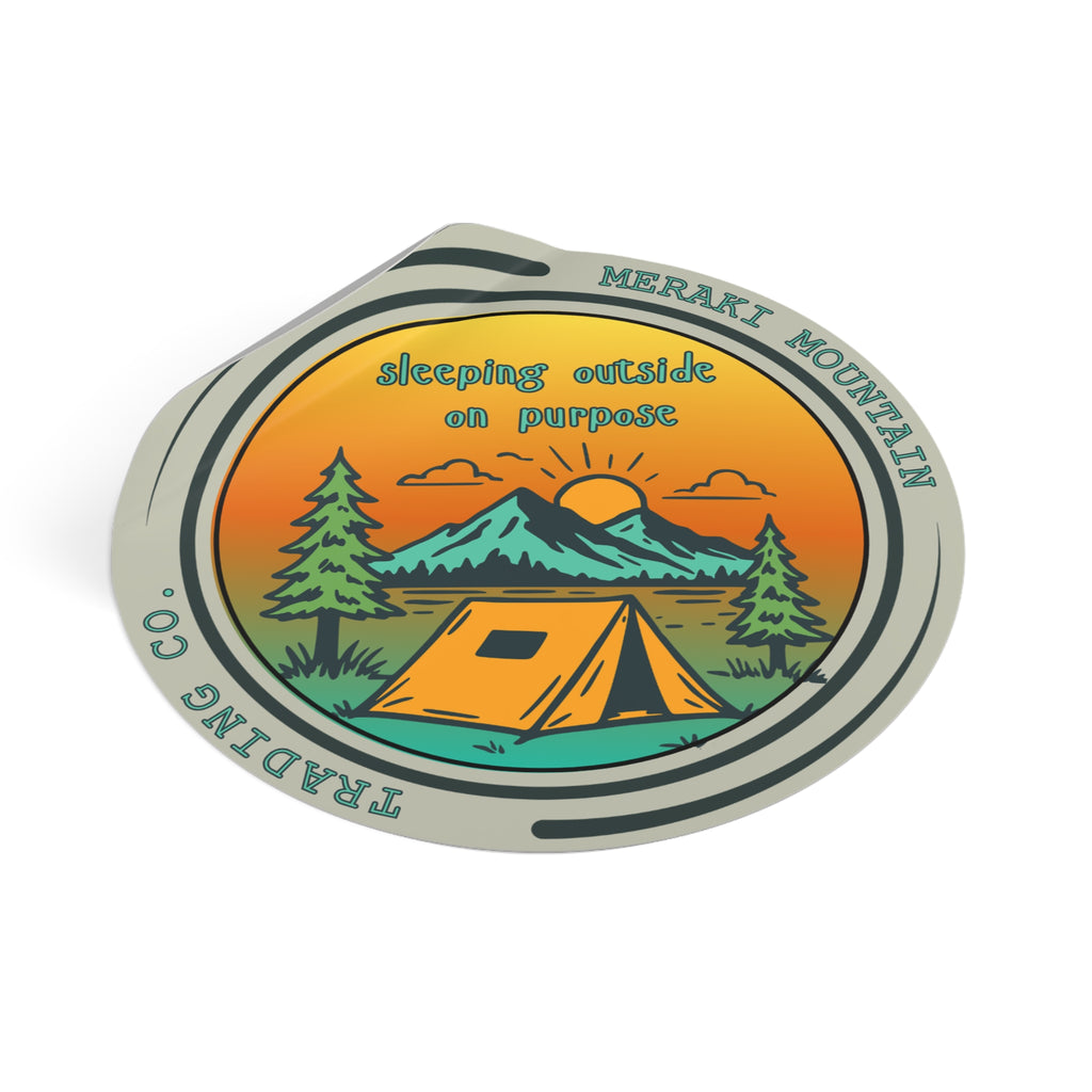 Sleeping Outside on Purpose Camping Sticker