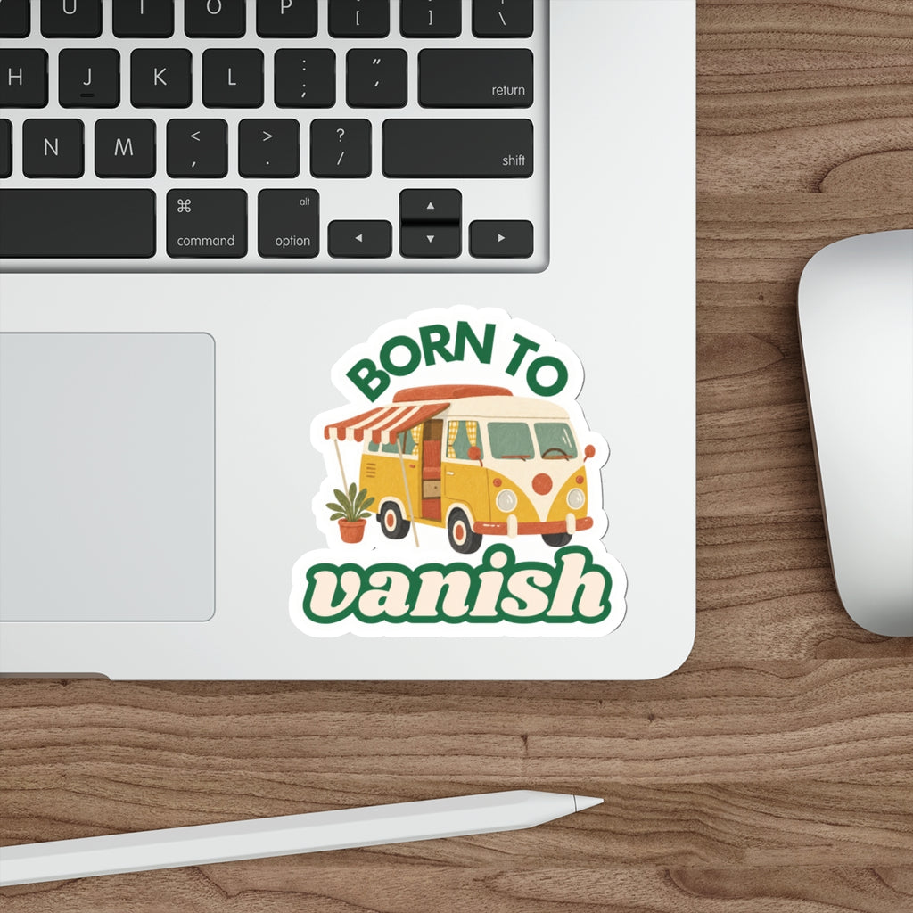 Born to VANish Camper Van Die-Cut Sticker