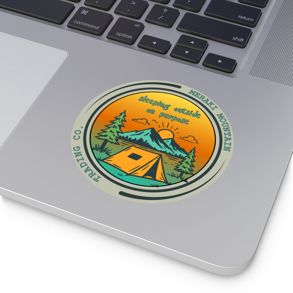 Sleeping Outside on Purpose Camping Sticker