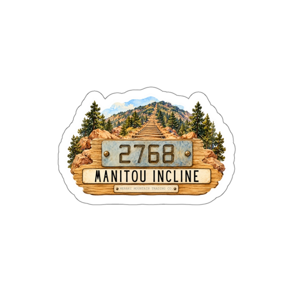 Manitou Incline 2768 Steps Die-Cut Sticker