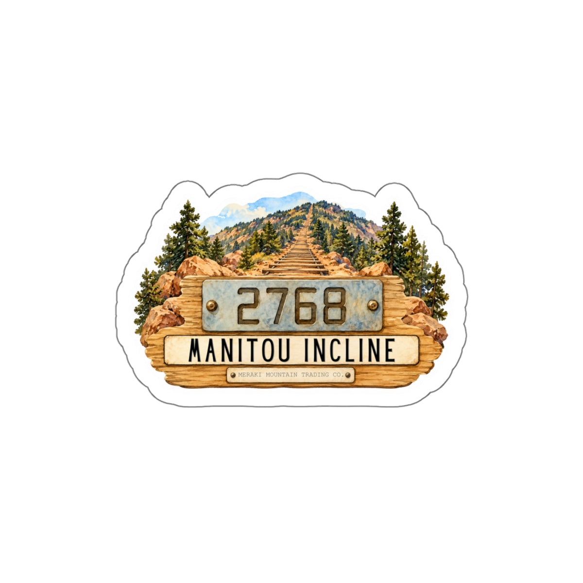 Manitou Incline 2768 Steps Die-Cut Sticker