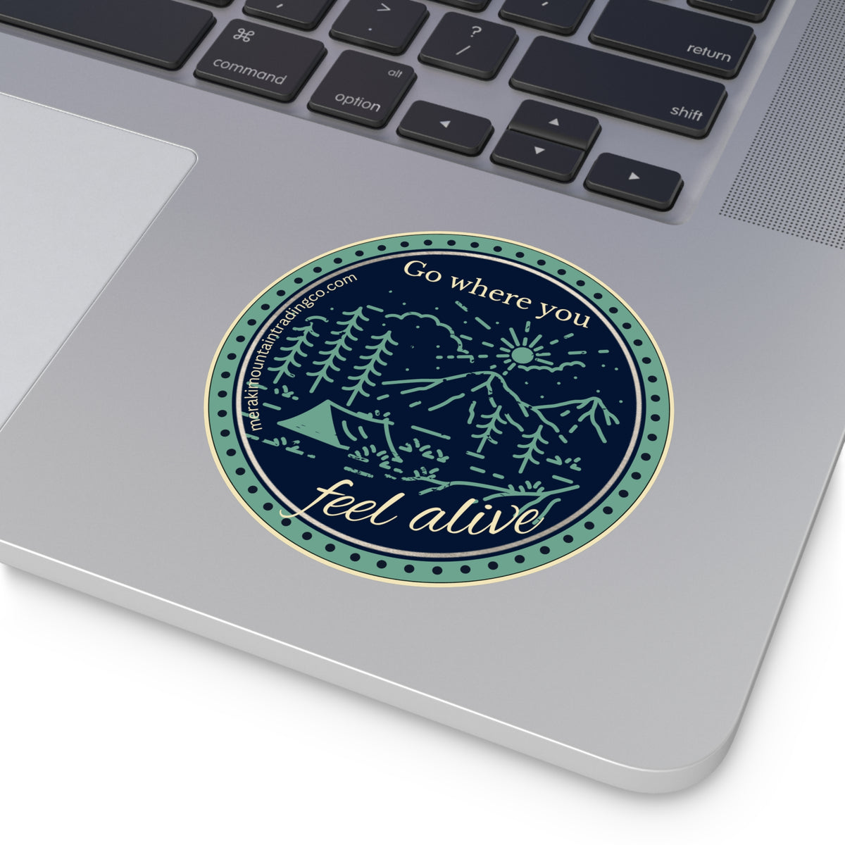 Go Where You Feel Alive Round Vinyl Sticker