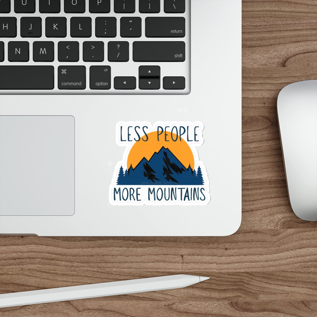 Less People, More Mountains Die-Cut Sticker